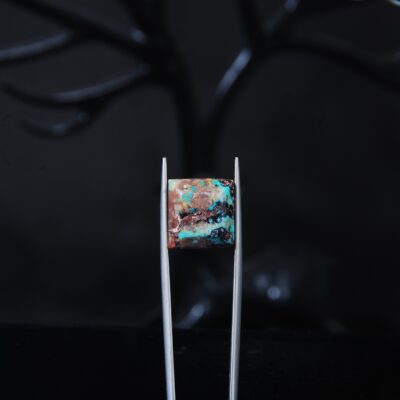 نگین فیروزه نیشابور رگه دار مربعی 3.04گرم