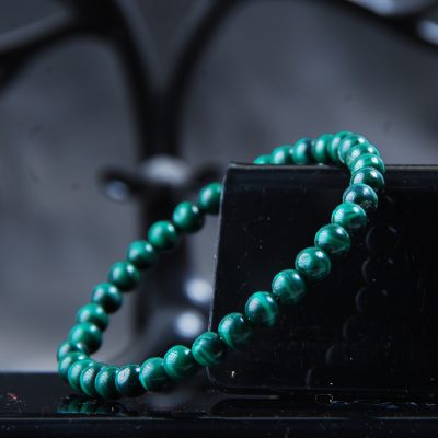 دستبند سنگ طبیعی مالاکیت (Malachite) اصل سایز 6