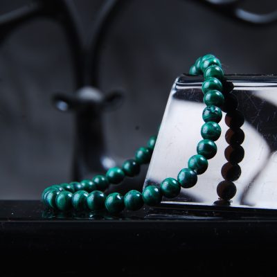 دستبند سنگ طبیعی مالاکیت (Malachite) اصل سایز 6