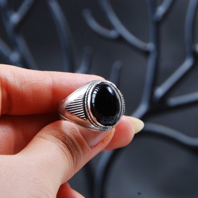 انگشتر مردانه اونیکس مشکی