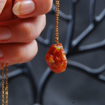 گردنبند اوپال آتشین اتیوپی 4.02گرم