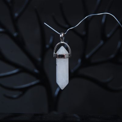 گردنبند منشور سنگ کوارتز طبیعی 7.45گرم